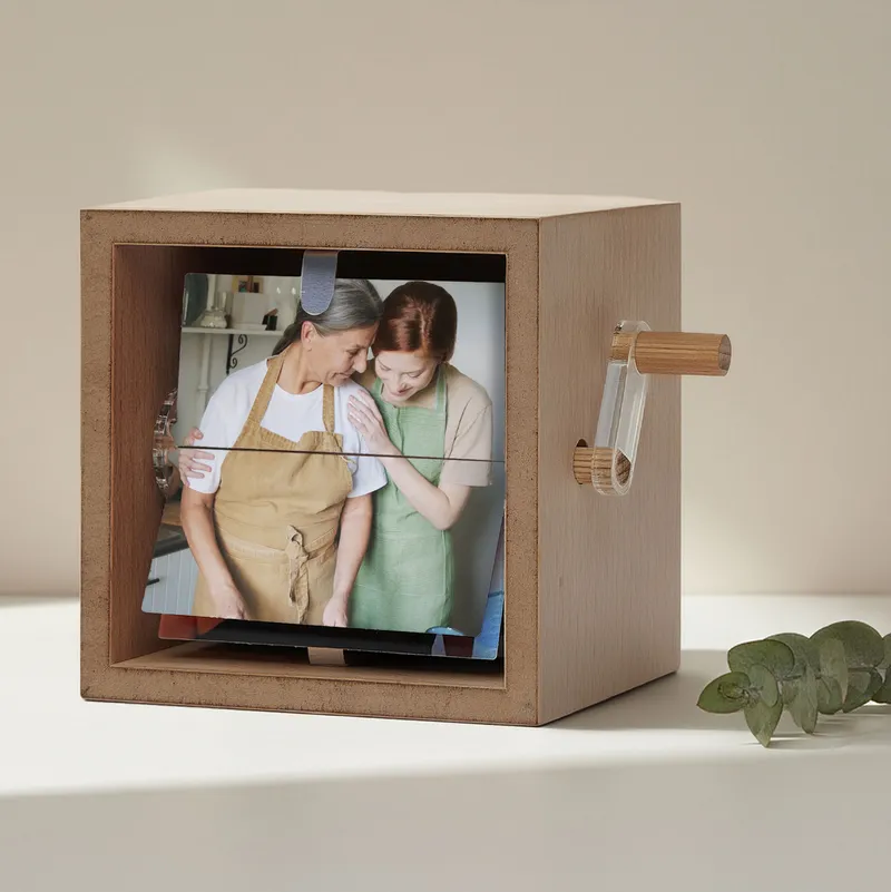 Personalized Photo Message Wooden Flipbook for Mom
