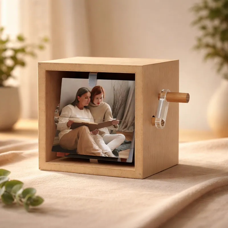 Personalized Photo Message Wooden Flipbook for Mom