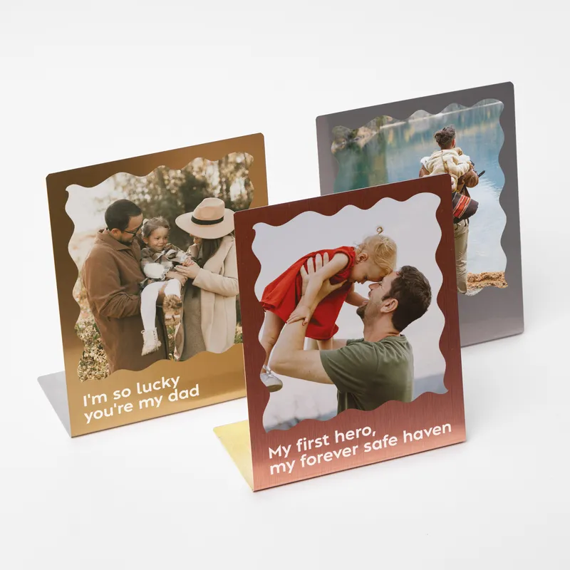 Personalised Photo Metal Desktop Frame for Dad