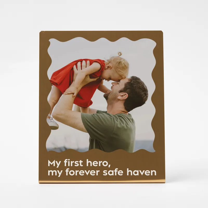 Personalised Photo Metal Desktop Frame for Dad