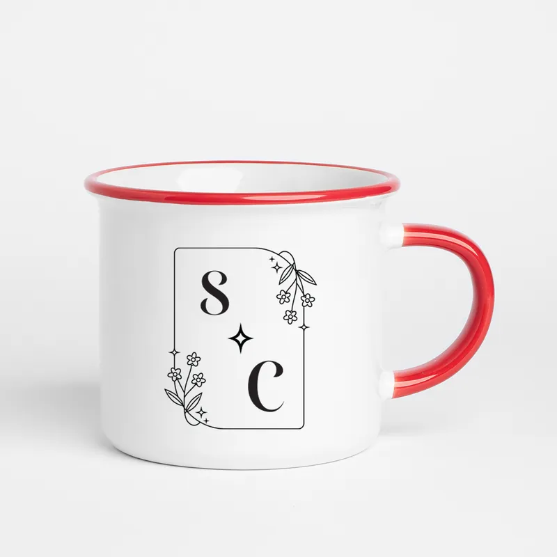 Personalized Photo Mug with Initials for Couples