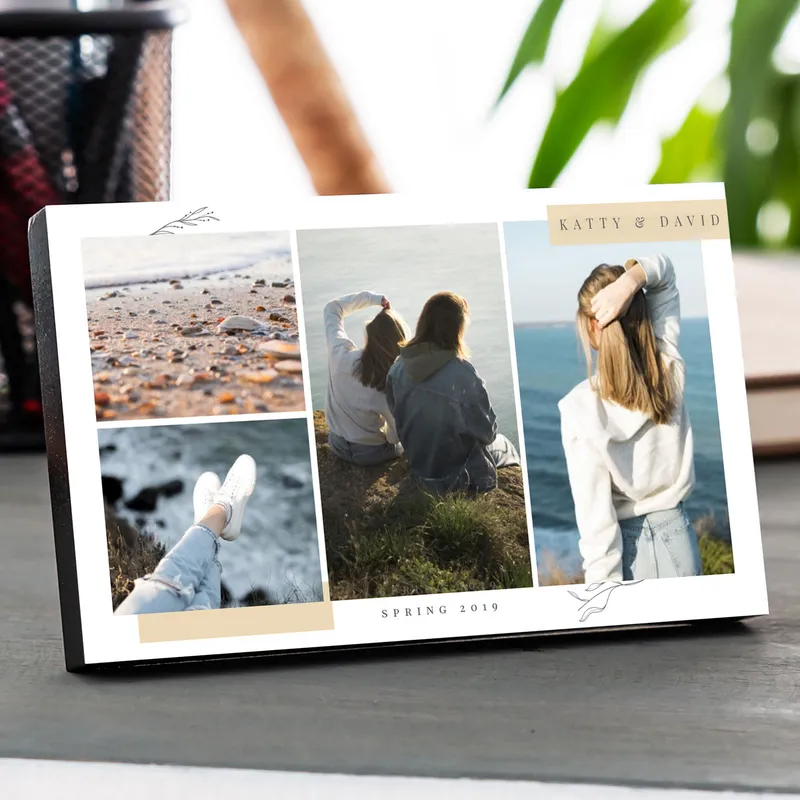 Personalized Photo Printed Collage Wooden Frame