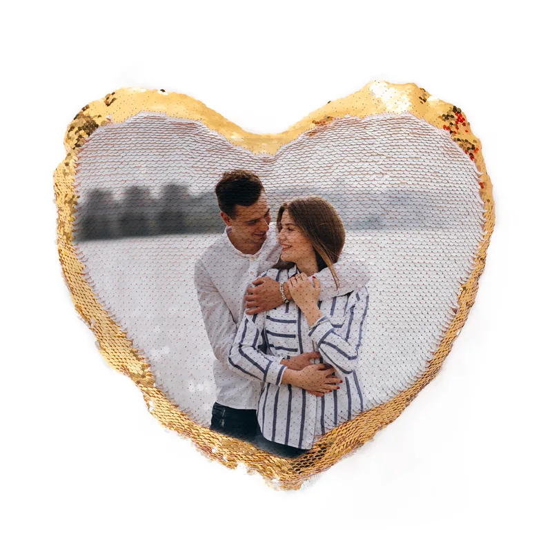 Personalized Photo Printed Heart Shaped Magic Pillow