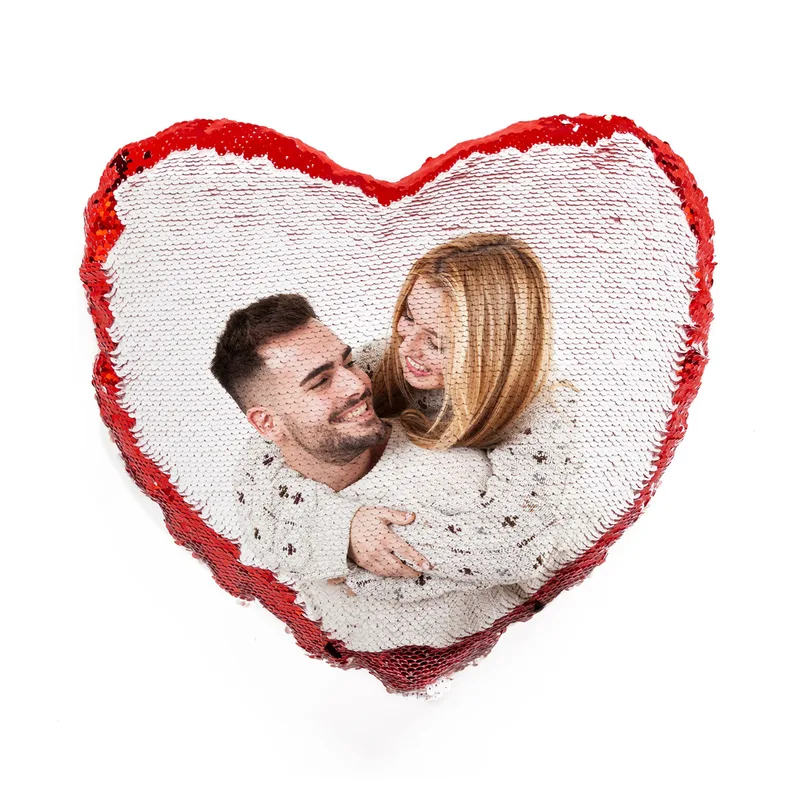 Personalized Photo Printed Heart Shaped Magic Pillow