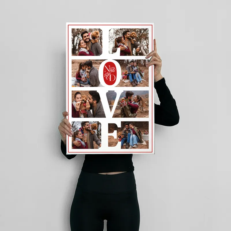 Personalised Love Canvas Print 16x24 Custom Photo Wall Art