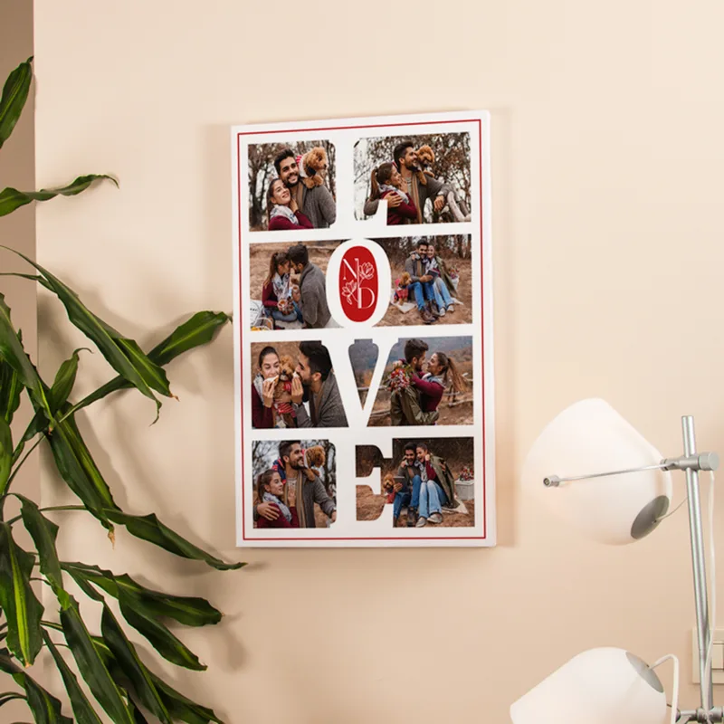 Personalised Love Canvas Print 16x24 Custom Photo Wall Art