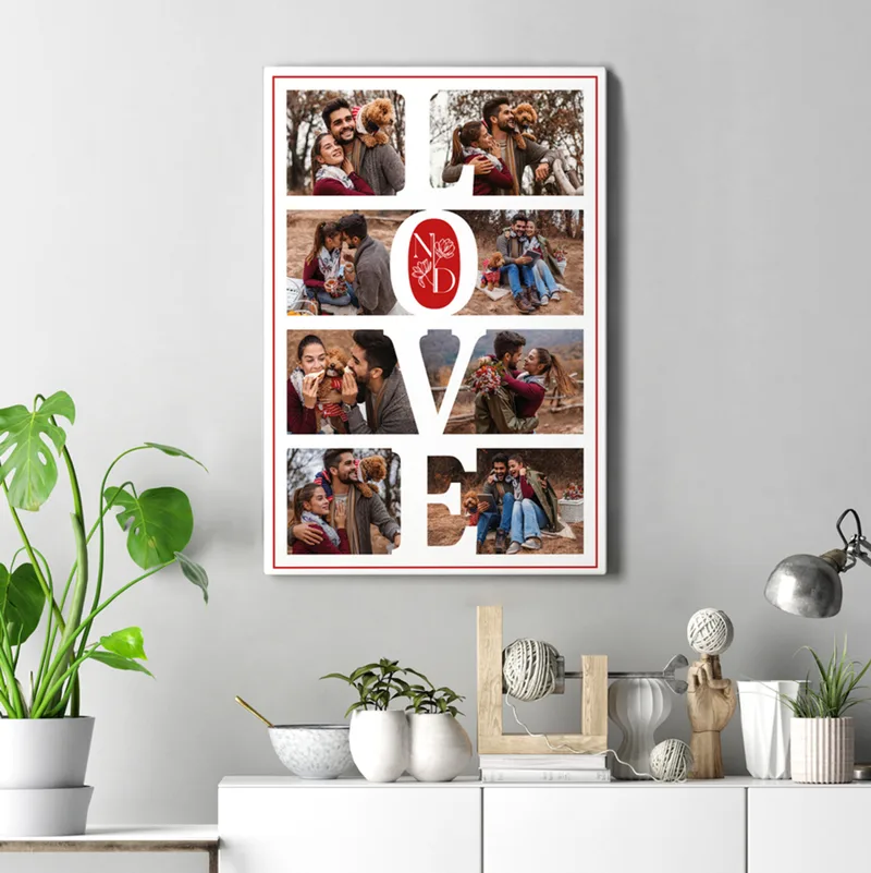 Personalised Love Canvas Print 16x24 Custom Photo Wall Art