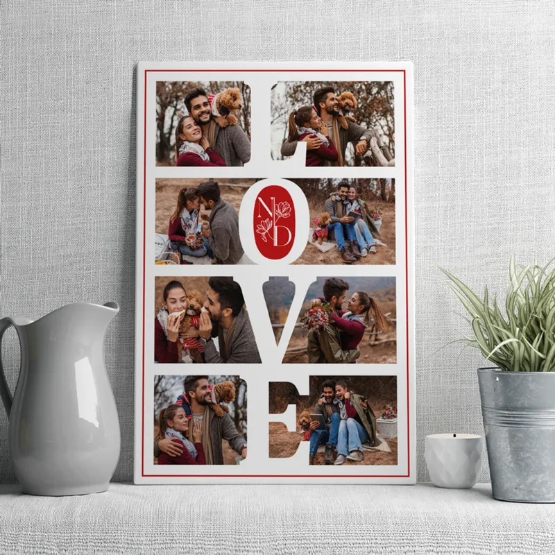 Personalised Love Canvas Print 16x24 Custom Photo Wall Art