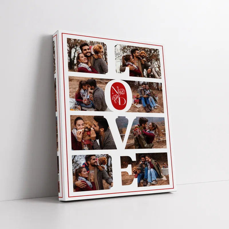 Personalised Love Canvas Print 16x24 Custom Photo Wall Art
