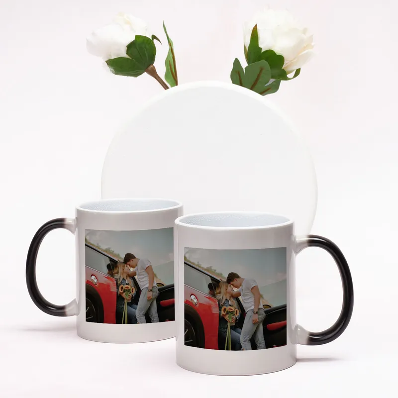 Personalized Photo Printed Magic Cup Set of 2