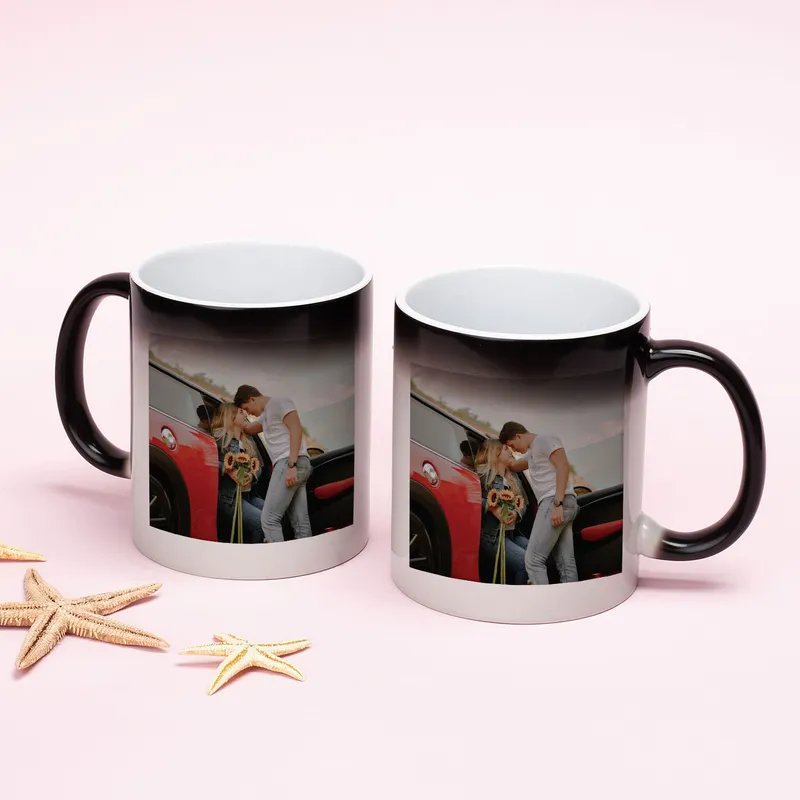 Personalized Photo Printed Magic Cup Set of 2