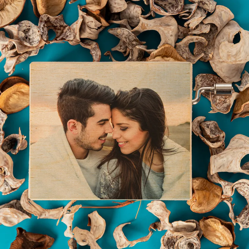 Personalised Photo Wooden Music Box for Special Moments