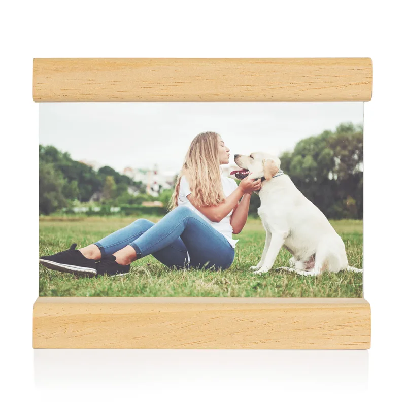 Personalized Photo Printed Plexiglass with Wooden Base
