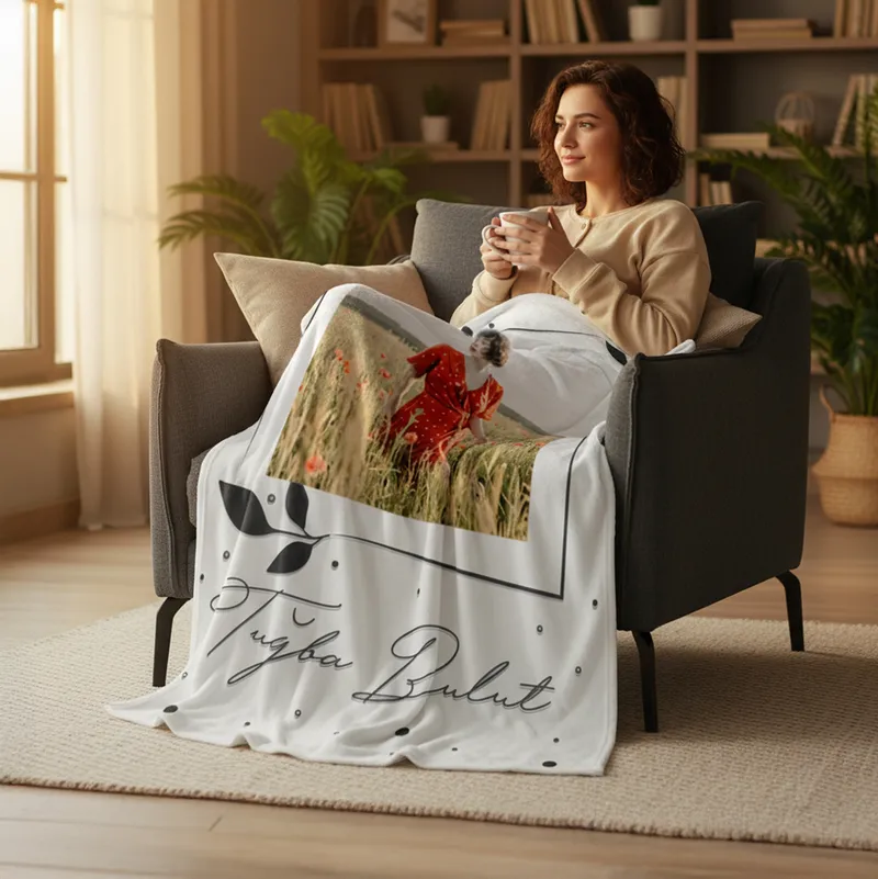 Personalized Photo Printed TV Blanket