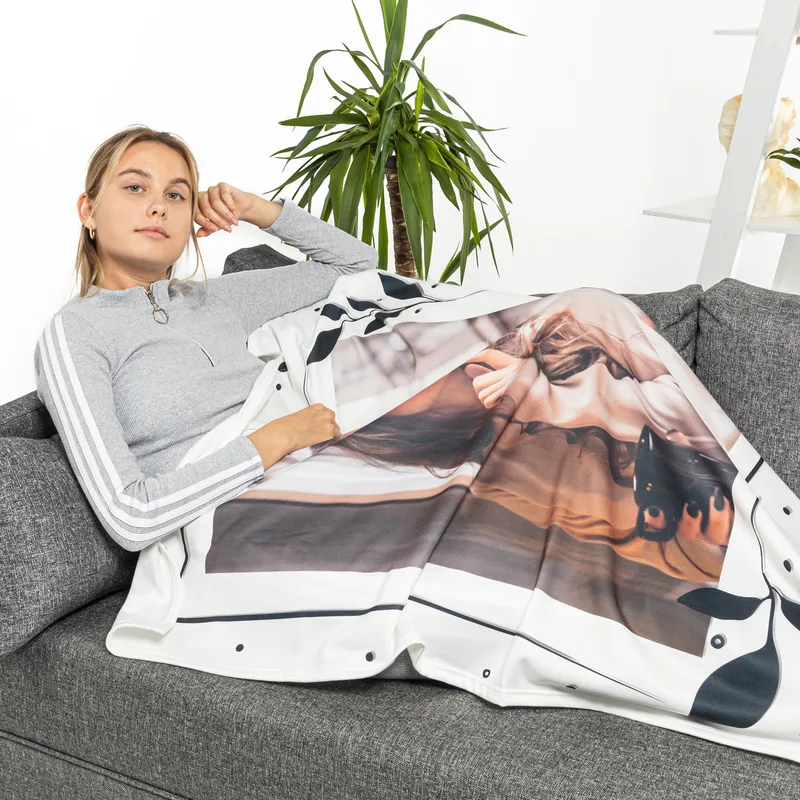 Personalized Photo Printed TV Blanket
