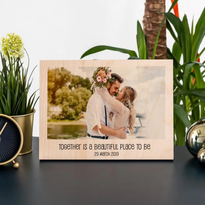 Personalised Photo Engraved Wooden Plaque for Special Occasions