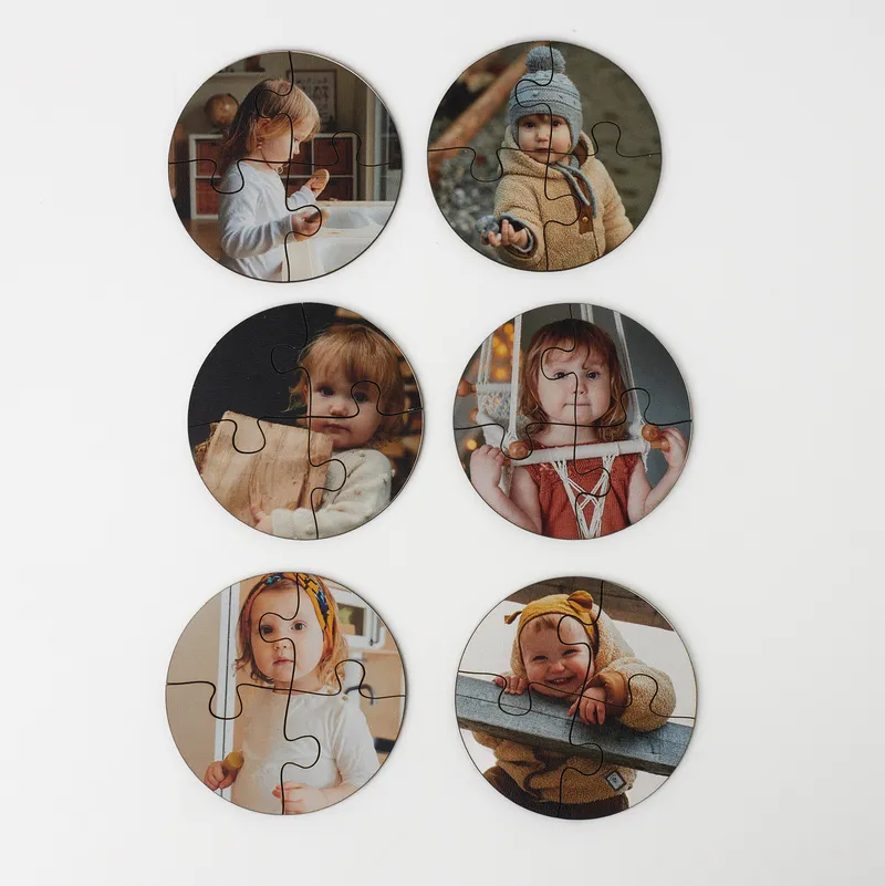 Personalized Photo Puzzle Set for Kids 4 Pieces - Set Of 6