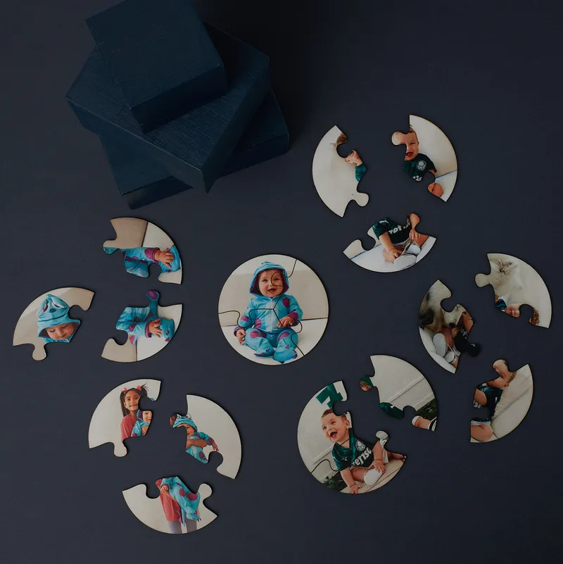 Personalized Photo Puzzle Set for Kids with 6