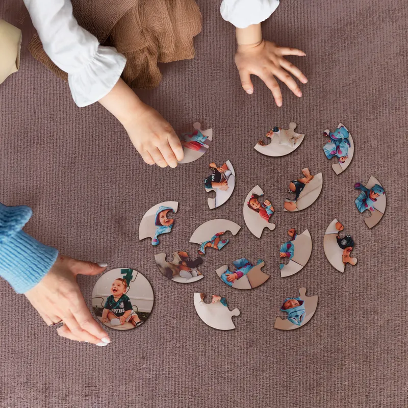 Personalized Photo Puzzle Set for Kids with 6