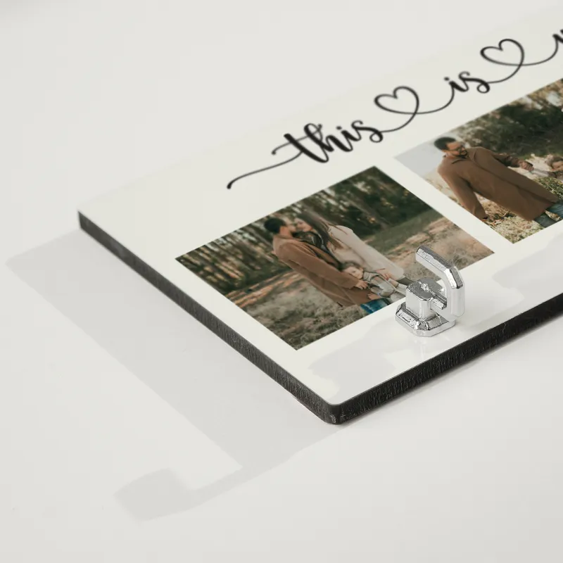 Personalized Photo Wall Key Holder with 4 Hooks