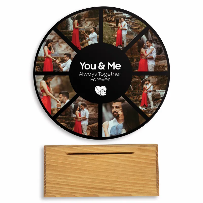Personalized Photo You & Me Wooden Plaque for Couples
