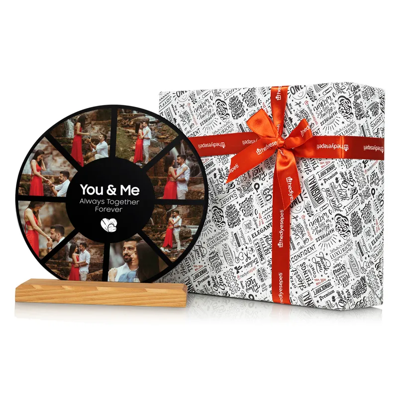 Personalized Photo You & Me Wooden Plaque for Couples