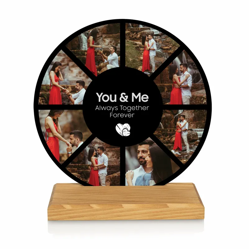 Personalized Photo You & Me Wooden Plaque for Couples