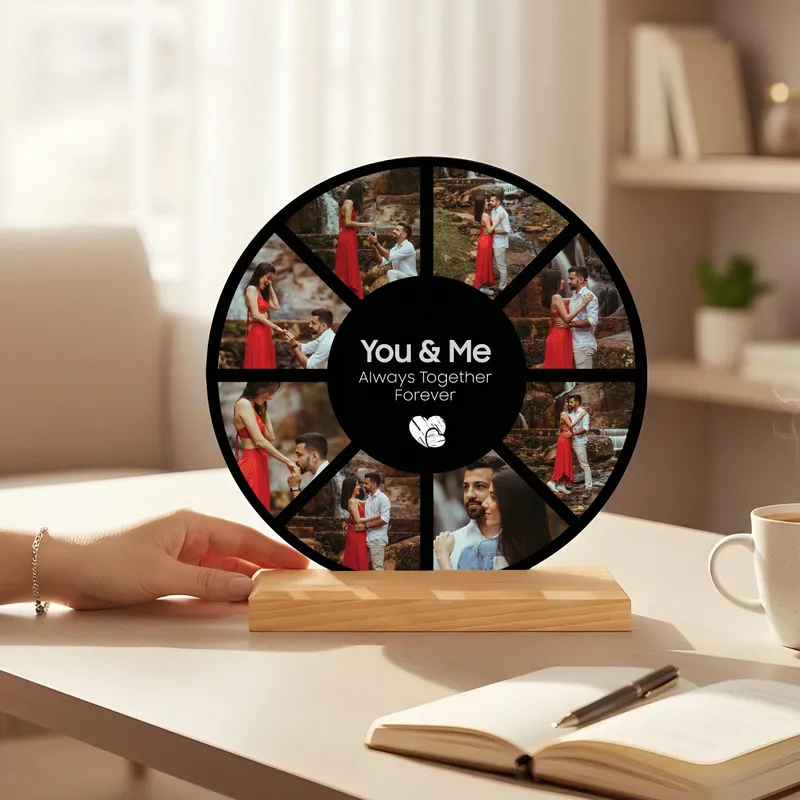 Personalized Photo You & Me Wooden Plaque for Couples