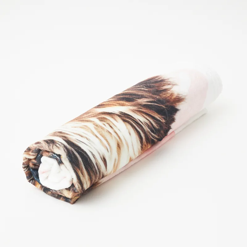 Personalized Picture Water Color Design Printed Ultra Absorbent Pet Towel