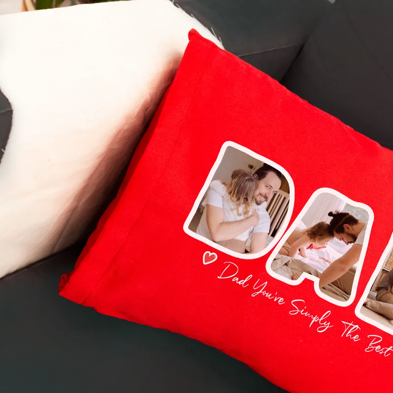 Personalized Pillow with Photo Printing Gift for Dad as a Perfect Father's Day Gift