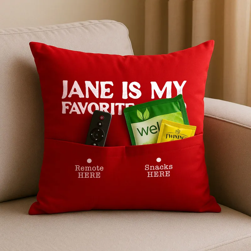 Personalized Pocket Pillow for Mom Mother's Day Gift