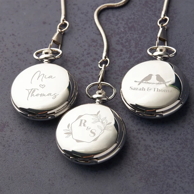 Personalized Pocket Watch Gift for Him