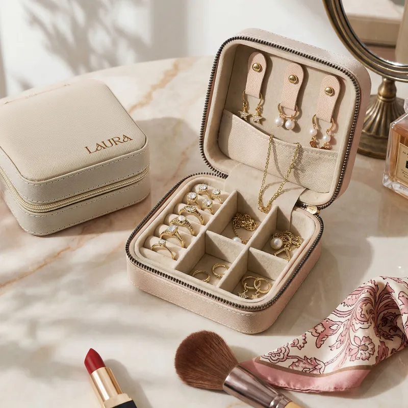 Personalized Portable Jewelry Travel Case for Women