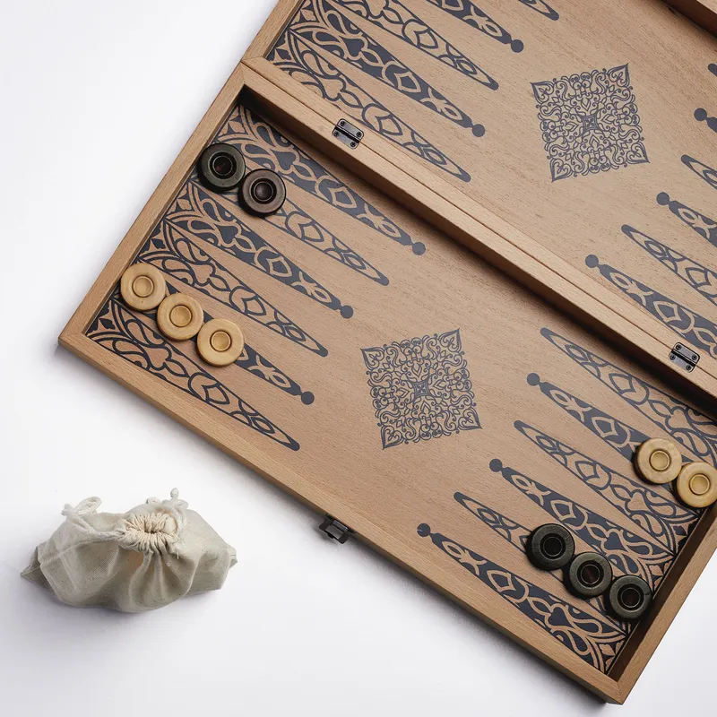 Personalized Premium Beech Wood Backgammon Set