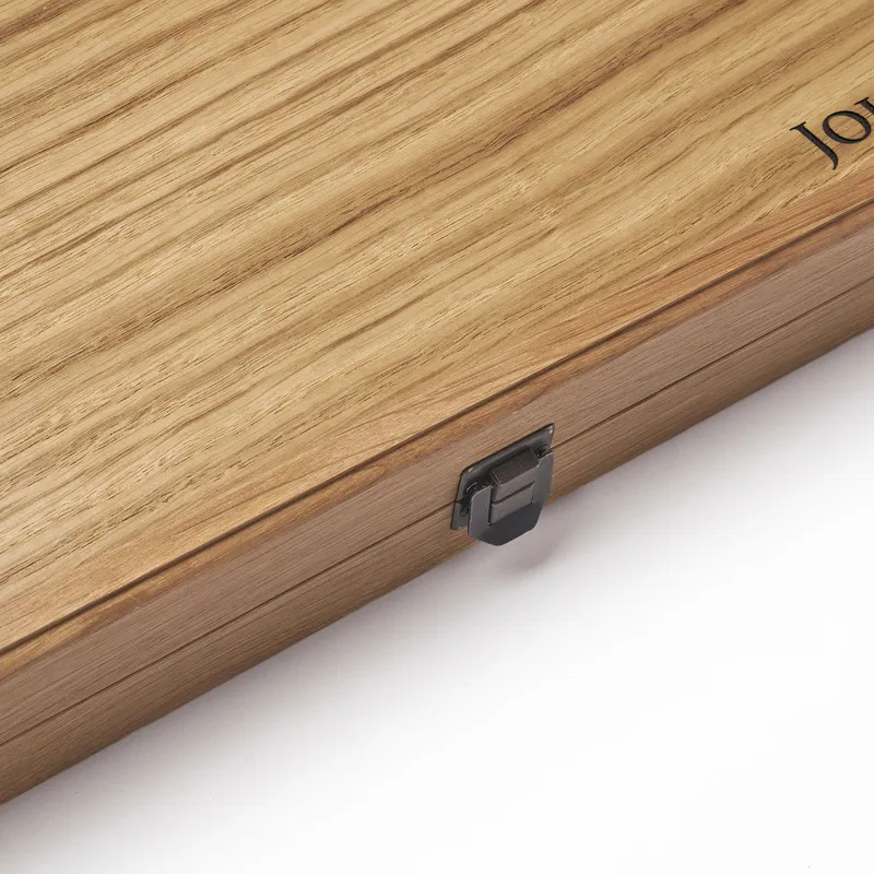 Personalized Premium Oak Backgammon Set with Pool