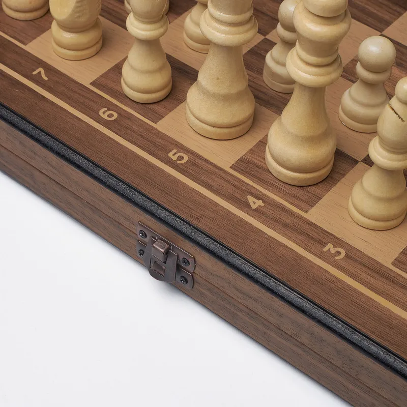 Personalised Premium Walnut Chess Set