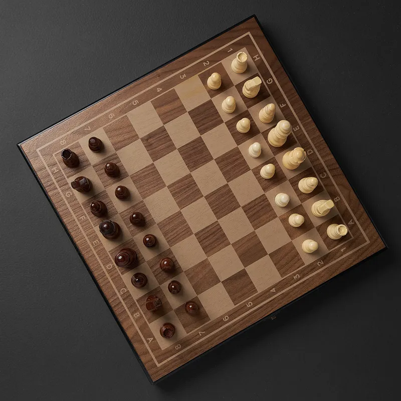 Personalised Premium Walnut Chess Set