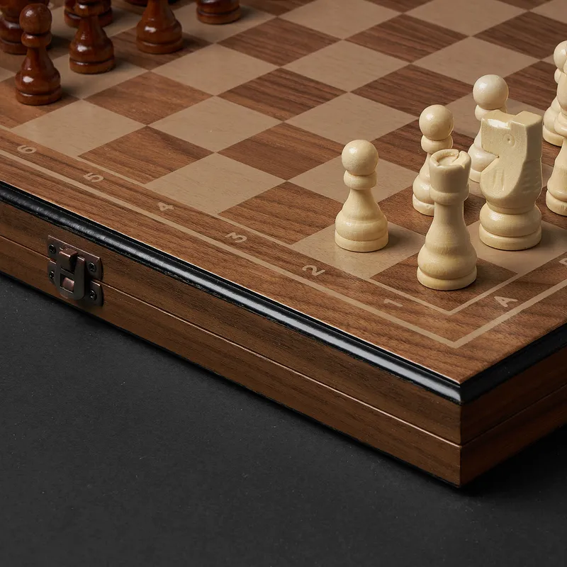 Personalised Premium Walnut Chess Set