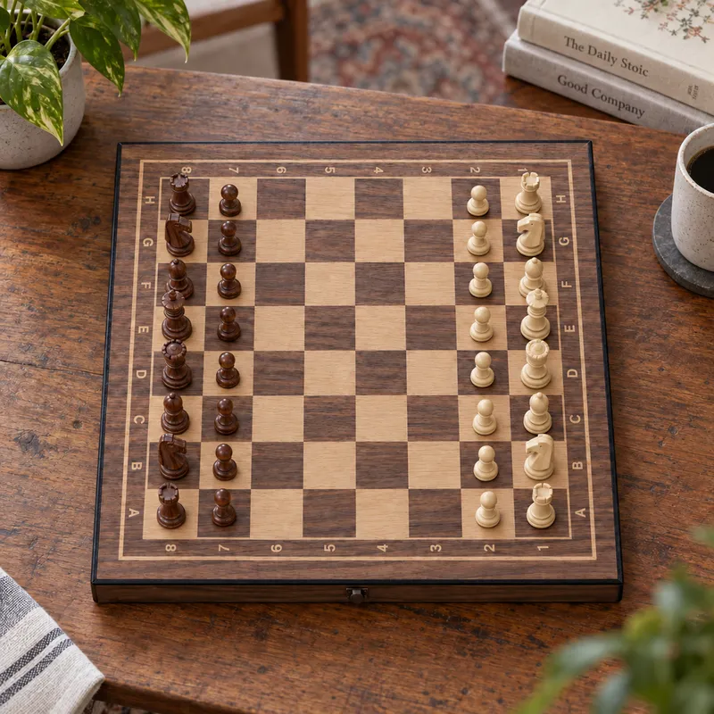 Personalised Premium Walnut Chess Set