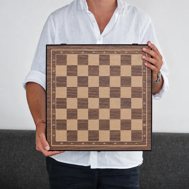 Personalised Premium Walnut Chess Set