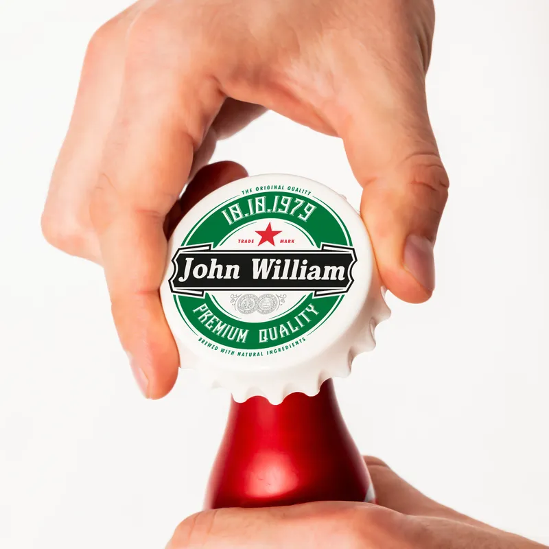 Personalised Bottle Opener Magnet for Men and Teens
