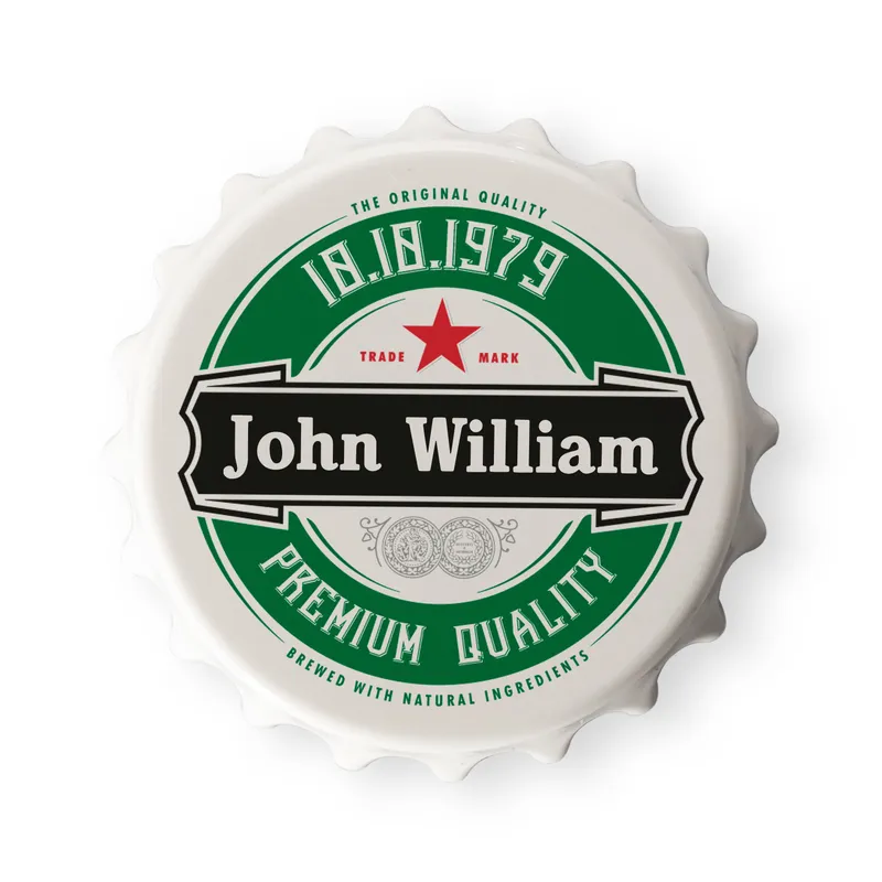 Personalised Bottle Opener Magnet for Men and Teens