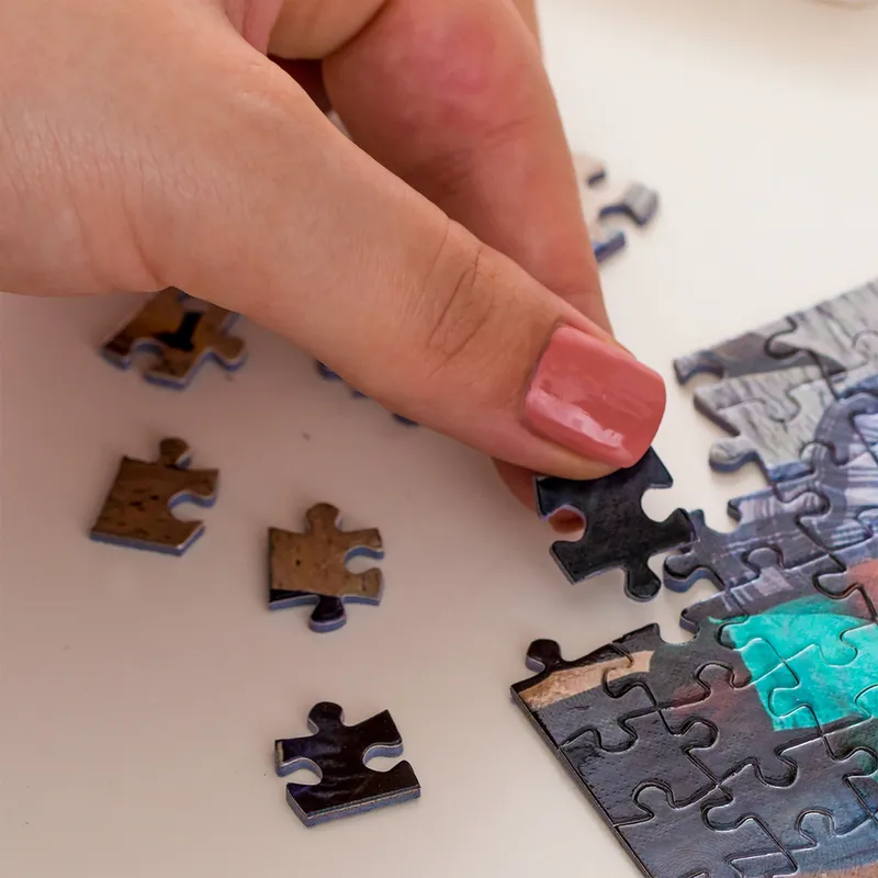 Personalized Printed Puzzle with Frames for Display