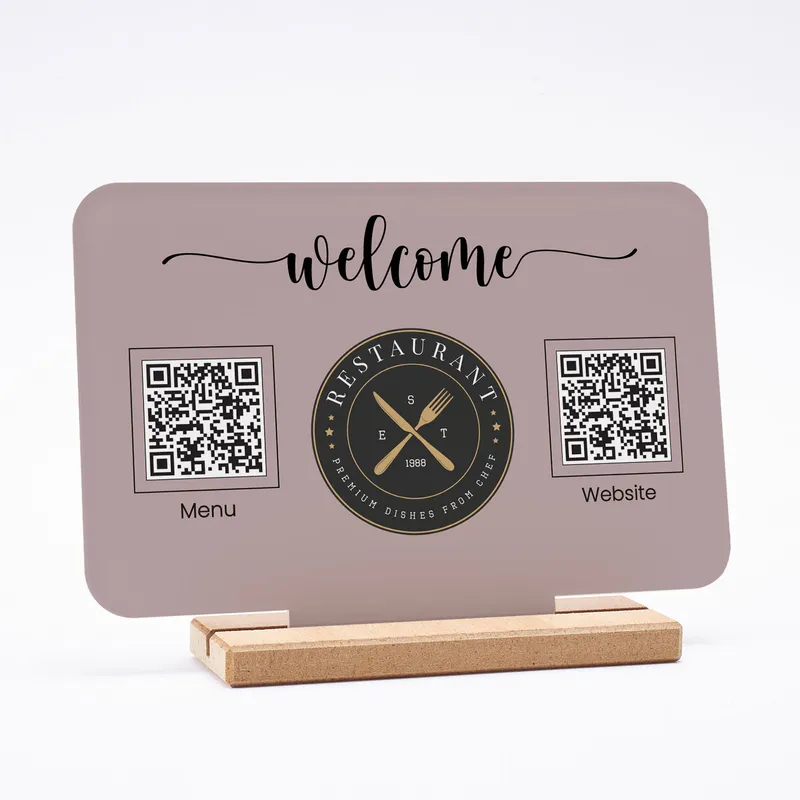 Personalized QR Code Menu with Custom Logo
