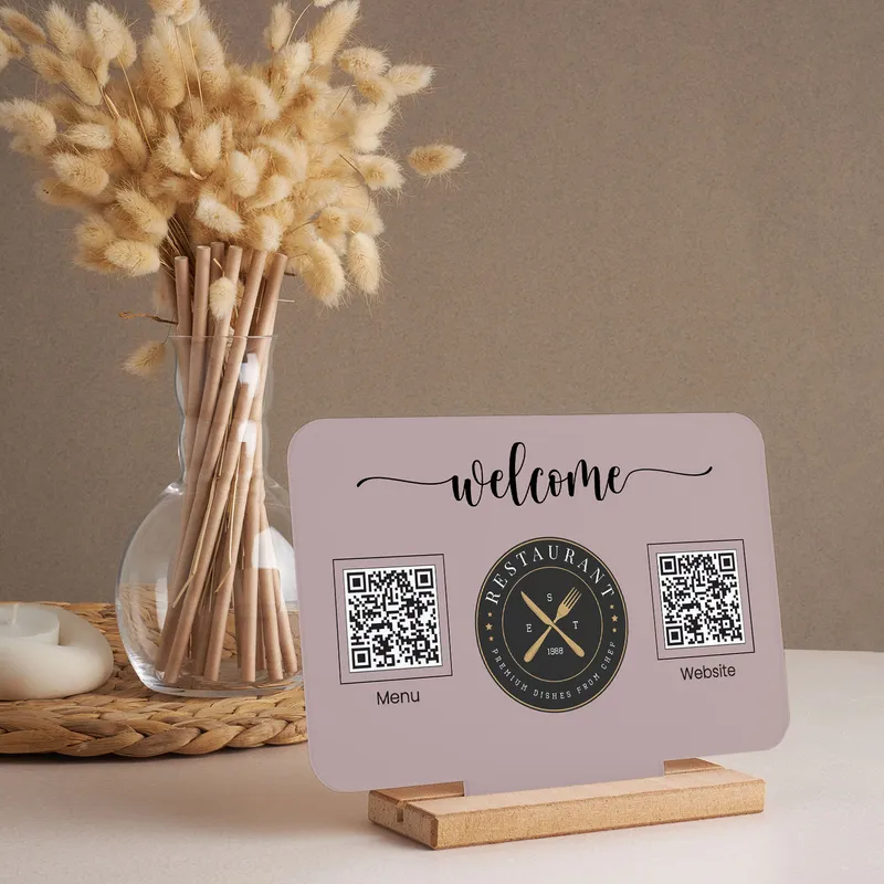 Personalized QR Code Menu with Custom Logo