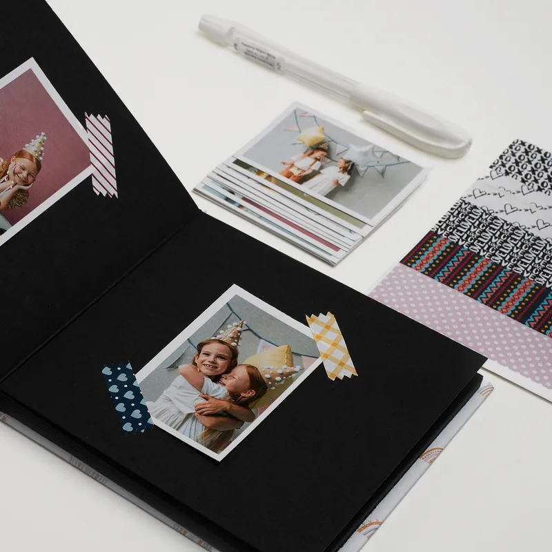 Personalized Rainbow DIY Memory Album with 35 Photo Prints