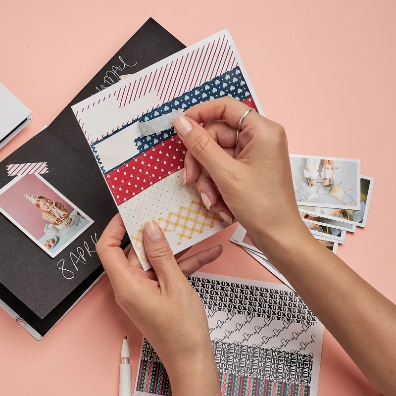 Personalized Rainbow DIY Memory Album with 35 Photo Prints