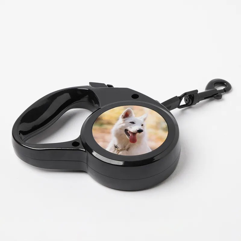 Personalized Retractable Dog Leash - 16 ft Custom Name & Photo