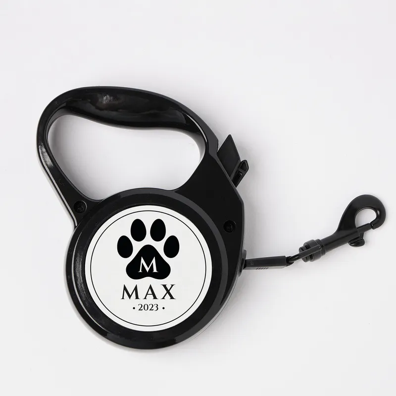 Personalized Retractable Dog Leash - 16 ft Custom Name & Photo