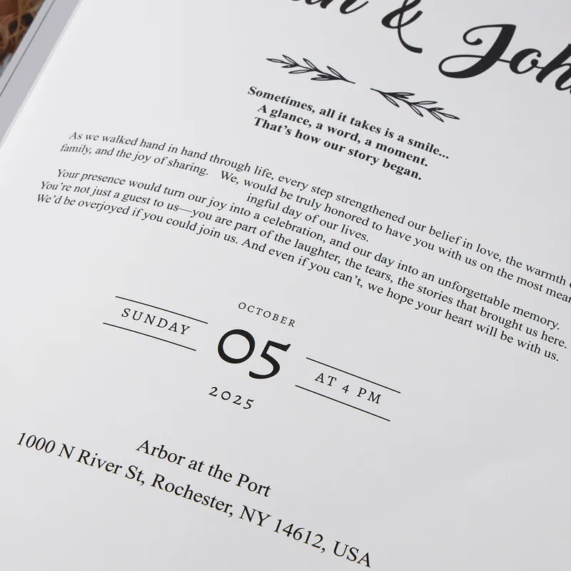 Personalised Retro Newspaper Wedding Invitations - Set of 25